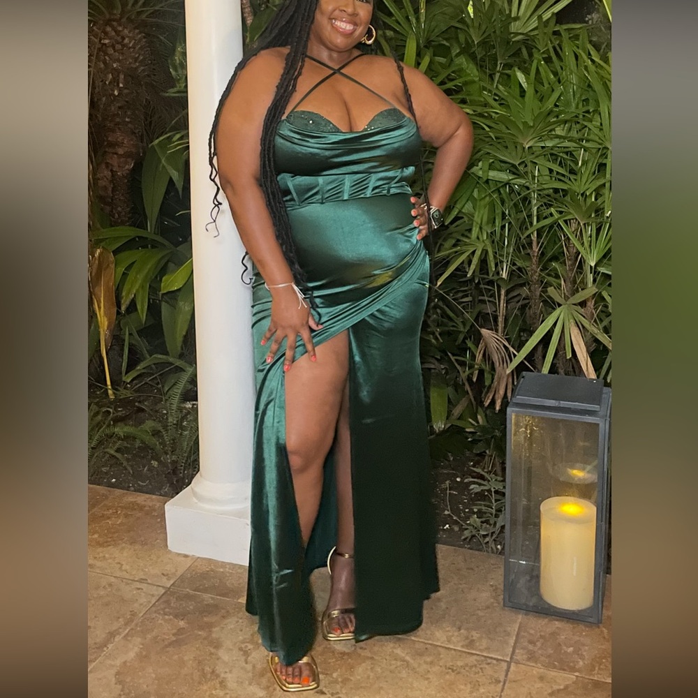 So In Love Satin Maxi Dress